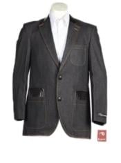  Style#-B6362 Mens 2 Button Denim blazer