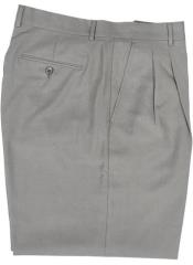  Double Pleated Pants 33-Gray