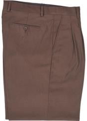  Double Pleated Pants 25-Brown