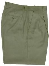  Double Pleated Pants 63-Green