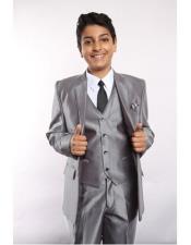  Suit For Teenager Silver w/ White Shirts