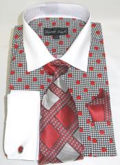  Red Colorful Mens Dress Shirt
