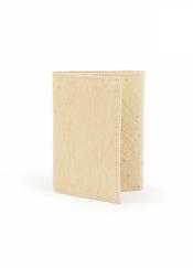  Mens Smooth Ostrich Trifold Winter White