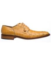  Mens Ferrini Brand Shoe Mens Camel Color Toe Style Alligator Shoes