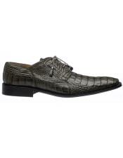  Mens Ferrini Brand Shoe Mens Black Color Toe Style Alligator Shoes