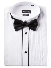  White Tuxedo Shirt - Available in Big and Tall Sizes