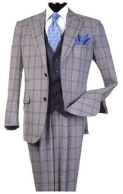 Steve Harvey Suits - Vested fashion Suit- Wool
