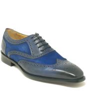  Wingtip Shoe - Two Toned Shoe - Lace Up Shoes - Carrucci