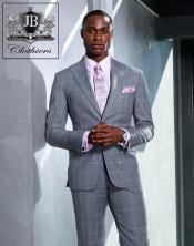  Grey and Pink Suit Including Shirt and Tie