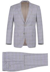 Renoir Marino Slim Fit Suit Style# Plaid Suit - Checkered Suit -
