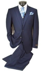 Mens blue wool Suit
