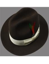  Untouchable Hat - Fedora Mens Hat Brown - Wool