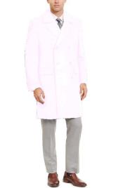  Style# Manhattan 34 Inch Double Breasted Mens Overcoat - Mens Topcoat