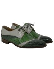  Mauri Alligator Shoe Plain Toe Style Ostrich Skin Crocodile Hunter Green Shoes