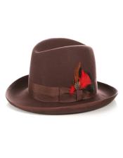  1920s Mens Hat - Gangster Hat - 20s Dress Hat Brown