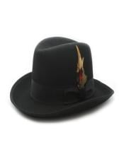  1920s Mens Hat - Gangster Hat - 20s Dress Hat Black