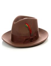  1920s Mens Hat - Gangster Hat - 20s Dress Hat Brown