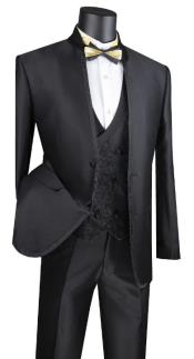  Banded Collar Suit - Mandairn Suit - No Collar Suit - 
