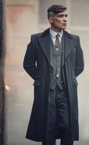  Thomas Shelby Costume Jacket + Pants + Vest + Overcoat + Hat