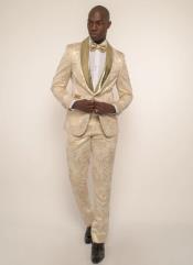  Champagne Tuxedo - Champagne / Ivory Suit