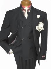  Mens Two Button Single Breasted Notch Lapel Suit Charcoal Grey