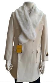  Double Breasted Three Quarter Overcoat -