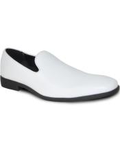  Mens Wide Width Dress Shoe White Matte