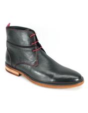  Mens KB735-11N Carrucci Red Stitches Leather Boots