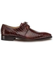  Mens Mezlan Genuine Alligator Elegant Full Exotic Plain Toe Blucher Shoes Sport