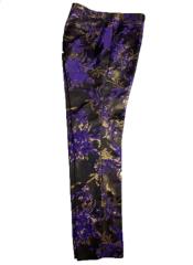  Mens Floral Dress Pants - Fashion Pants - Paisley Pants Purple and