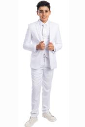  Designer Boys Suit - White Kids Suit - Children Suit