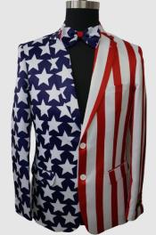  Mens Red Blazer - Red and White Sport Coat