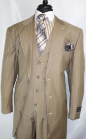  1920s Suit - Gangster Suits - Bold Pinstripe Zoot Suit  Pleated