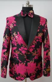 Style#-B6362 Mens Flower Tuxedo - Floral Blazer - Fashion Colorful Sport Coat
