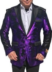  Mens Big and Tall Sequin Blazer - Shiny Fancy Sport Coat +