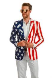  American Flag Suit Jacket
