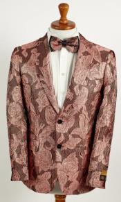  Rose Gold Suit - Rose Gold Tuxedo with Bowtie Including Pants