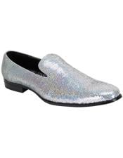  Sequence Slip On Shoe - Fashion Party Shoe Silver