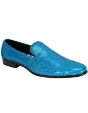  Sequence Slip On Shoe - Fashion Party Shoe Turquoise