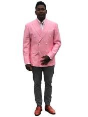  Mens Pink Linen Suit - Summer Suit