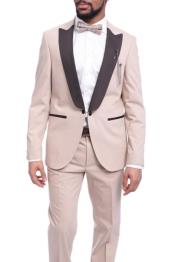  Beige Tuxedo - Tan Wedding Suit