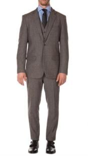  Mens Gray Tweed Suit - Gray Wool Suit - Winter Fabric Heavy