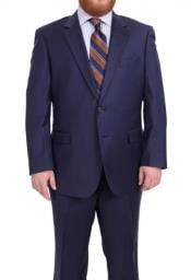  Suits For Big Belly Solid Navy Blue