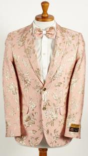  Mens Pink Suit - Paisley Fancy
