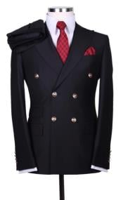  Mens Black Double Breasted Blazers -