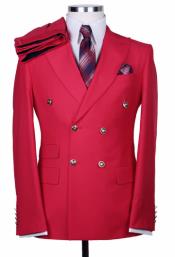  Mens Double Breasted Blazer - Red Double Breasted Sport Coat