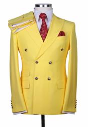  Mens Double Breasted Blazer - Yellow Double Breasted Sport Coat