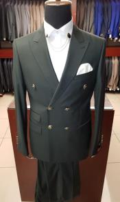  Slim Fitted Cut Mens Double Breasted Blazer - Gray Double Breasted Sport