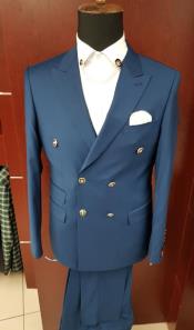  Mens Double Breasted Suit - %100