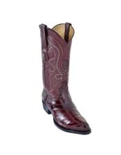    Mens Eel Cowboy Boot - "Burgundy" Boot